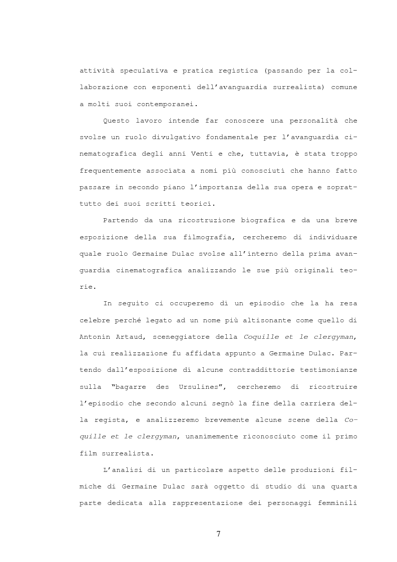 Anteprima della tesi: Germaine Dulac e l'avanguardia cinematografica degli anni venti, Pagina 4