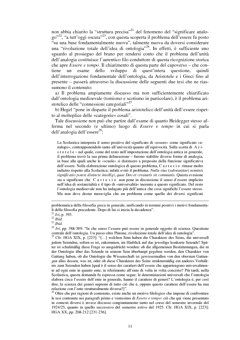 Anteprima della tesi: La questione dell’analogia in M. Heidegger, Pagina 11