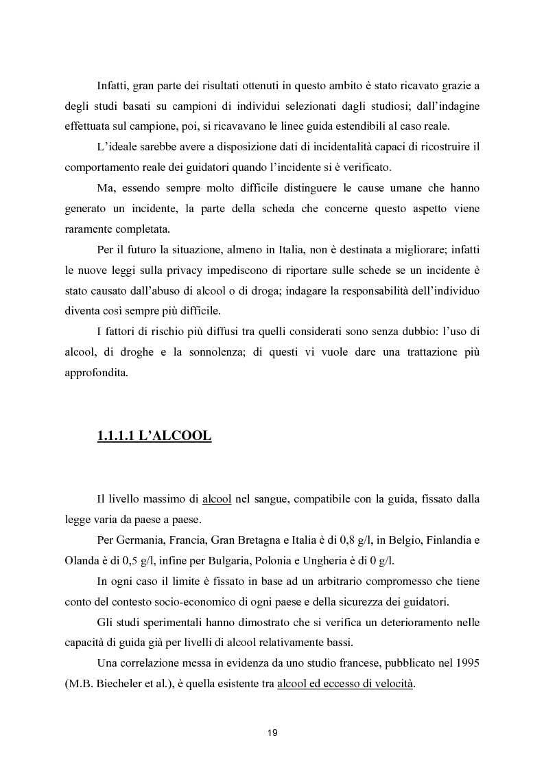 Anteprima della tesi: La sicurezza in autostrada: proposta di un modello probabilistico per la definizione di un fattore di rischio, Pagina 13