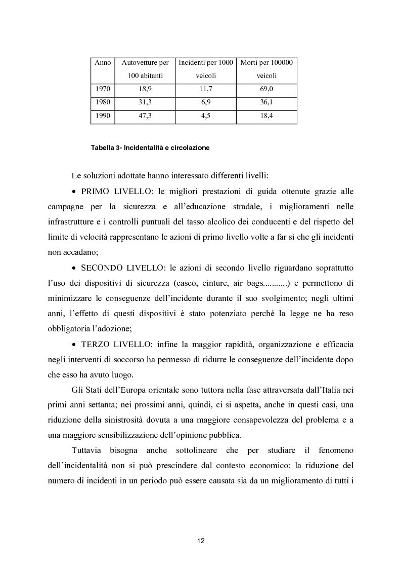 Anteprima della tesi: La sicurezza in autostrada: proposta di un modello probabilistico per la definizione di un fattore di rischio, Pagina 6
