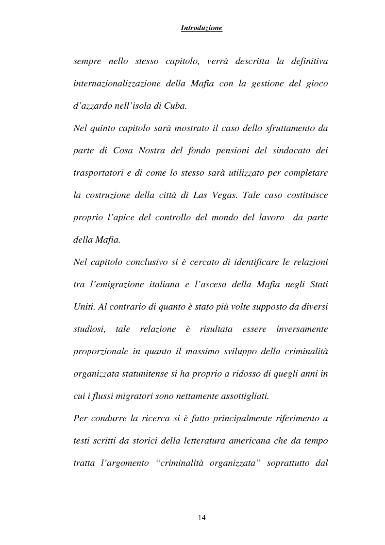Anteprima della tesi: Criminalità ed economia: la mafia in America, Pagina 11