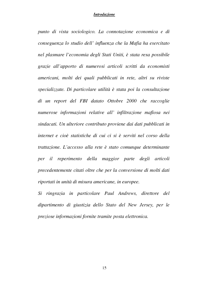 Anteprima della tesi: Criminalità ed economia: la mafia in America, Pagina 12