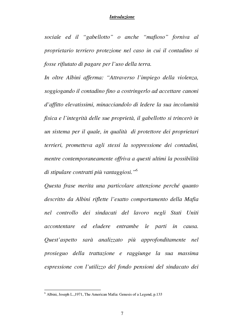 Anteprima della tesi: Criminalità ed economia: la mafia in America, Pagina 4