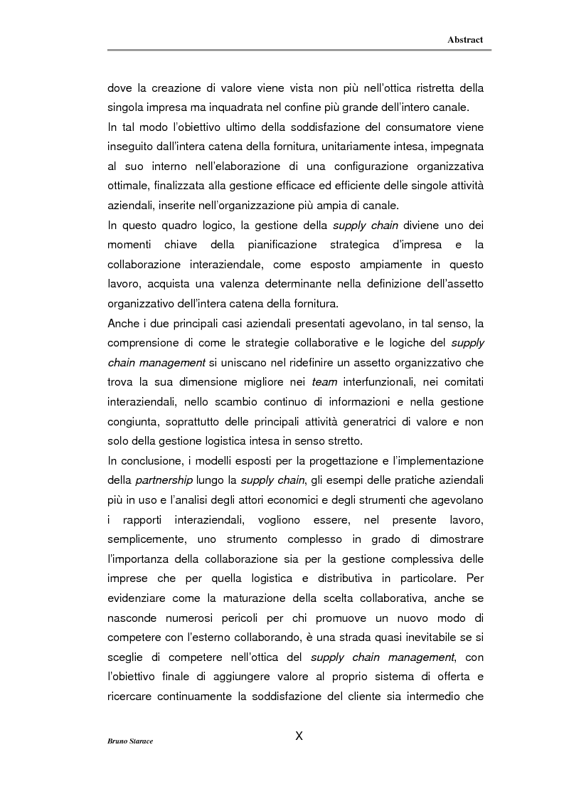 Anteprima della tesi: La gestione dei servizi logistici e le strategie di collaborazione lungo la supply chain, Pagina 10