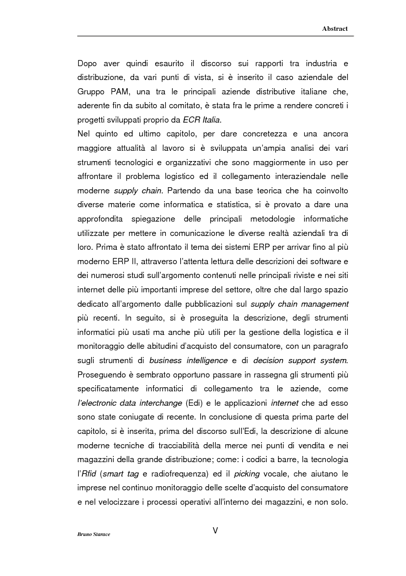 Anteprima della tesi: La gestione dei servizi logistici e le strategie di collaborazione lungo la supply chain, Pagina 5