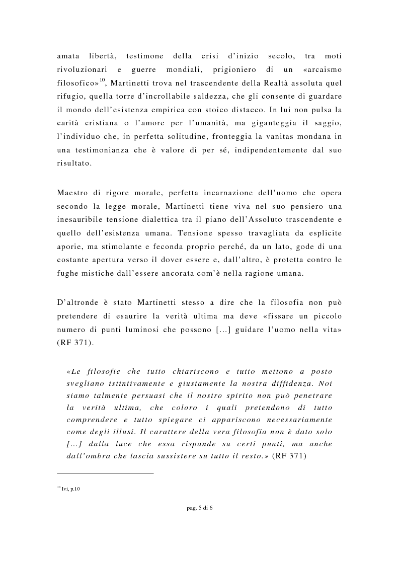 Anteprima della tesi: La filosofia morale di Piero Martinetti e il problema del male, Pagina 5