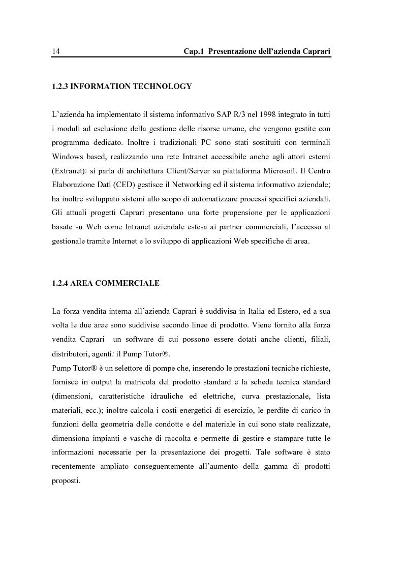 Anteprima della tesi: La configurazione di prodotto in ambiente Sap R/3: il caso Caprari, Pagina 10