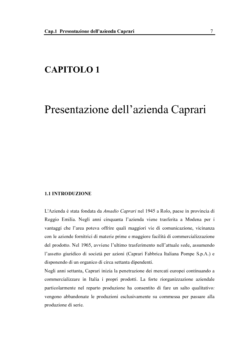 Anteprima della tesi: La configurazione di prodotto in ambiente Sap R/3: il caso Caprari, Pagina 3