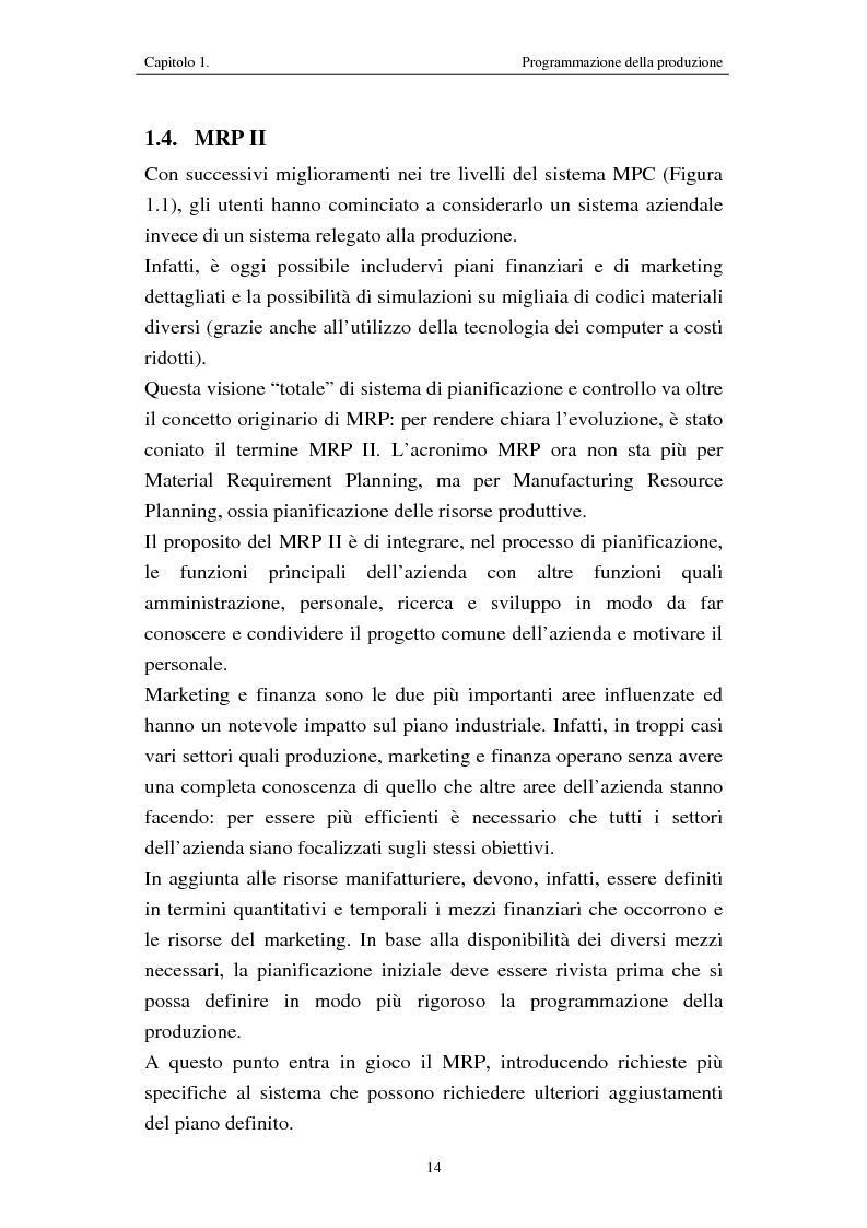 Anteprima della tesi: Procedure di programmazione della produzione di reparti produttivi di un team di Formula 1, Pagina 14