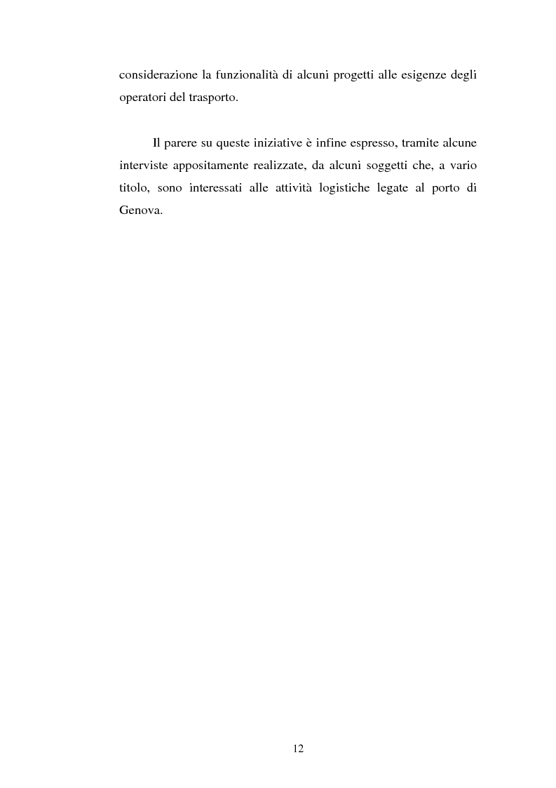Anteprima della tesi: Analisi localizzativa di una base logistica a servizio del porto di Genova, Pagina 6
