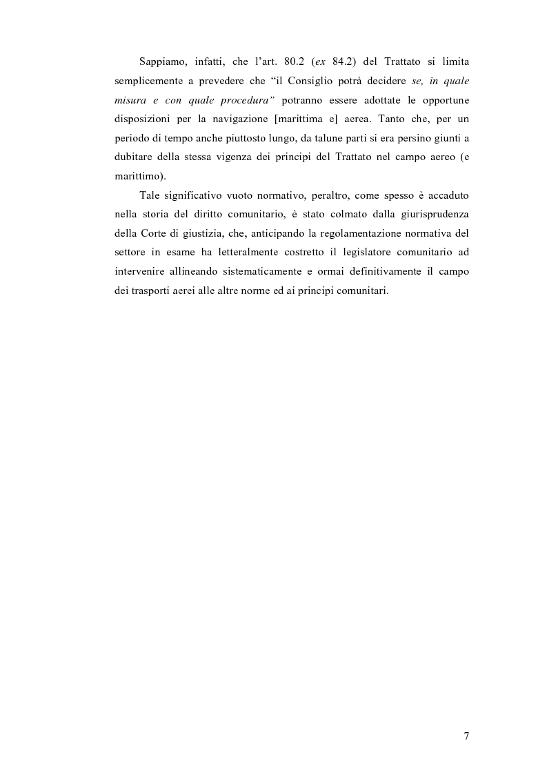 Anteprima della tesi: La liberalizzazione dei trasporti aerei nell'Unione europea, Pagina 3