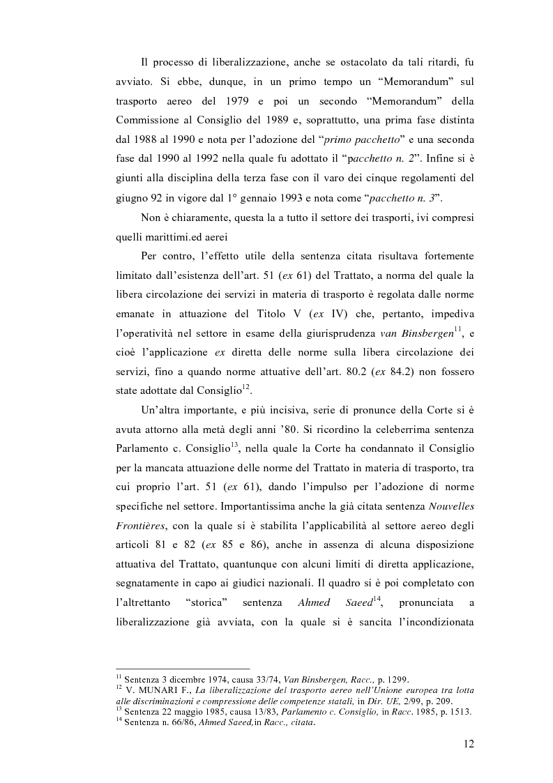 Anteprima della tesi: La liberalizzazione dei trasporti aerei nell'Unione europea, Pagina 8