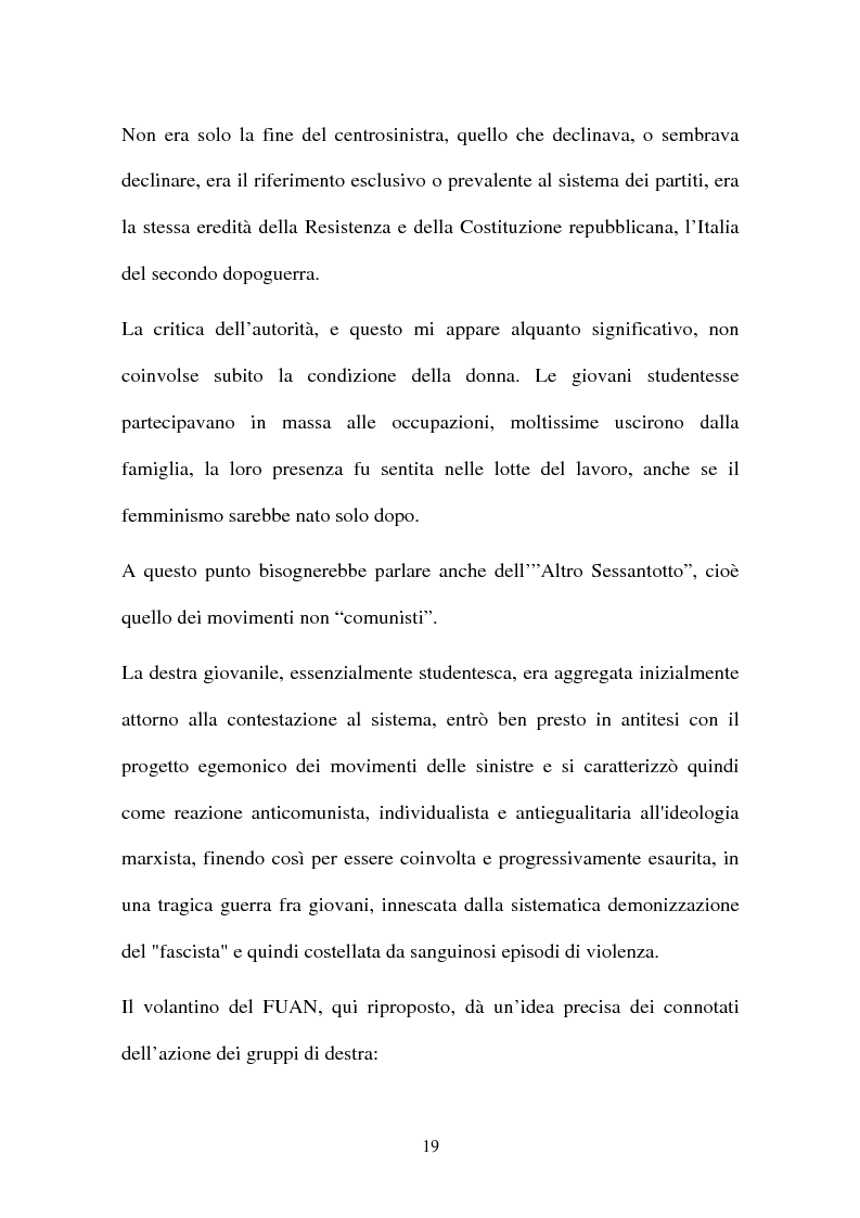 Anteprima della tesi: Rapporti tra partiti politici e movimenti di contestazione giovanili dal 1968 al 1998, Pagina 16