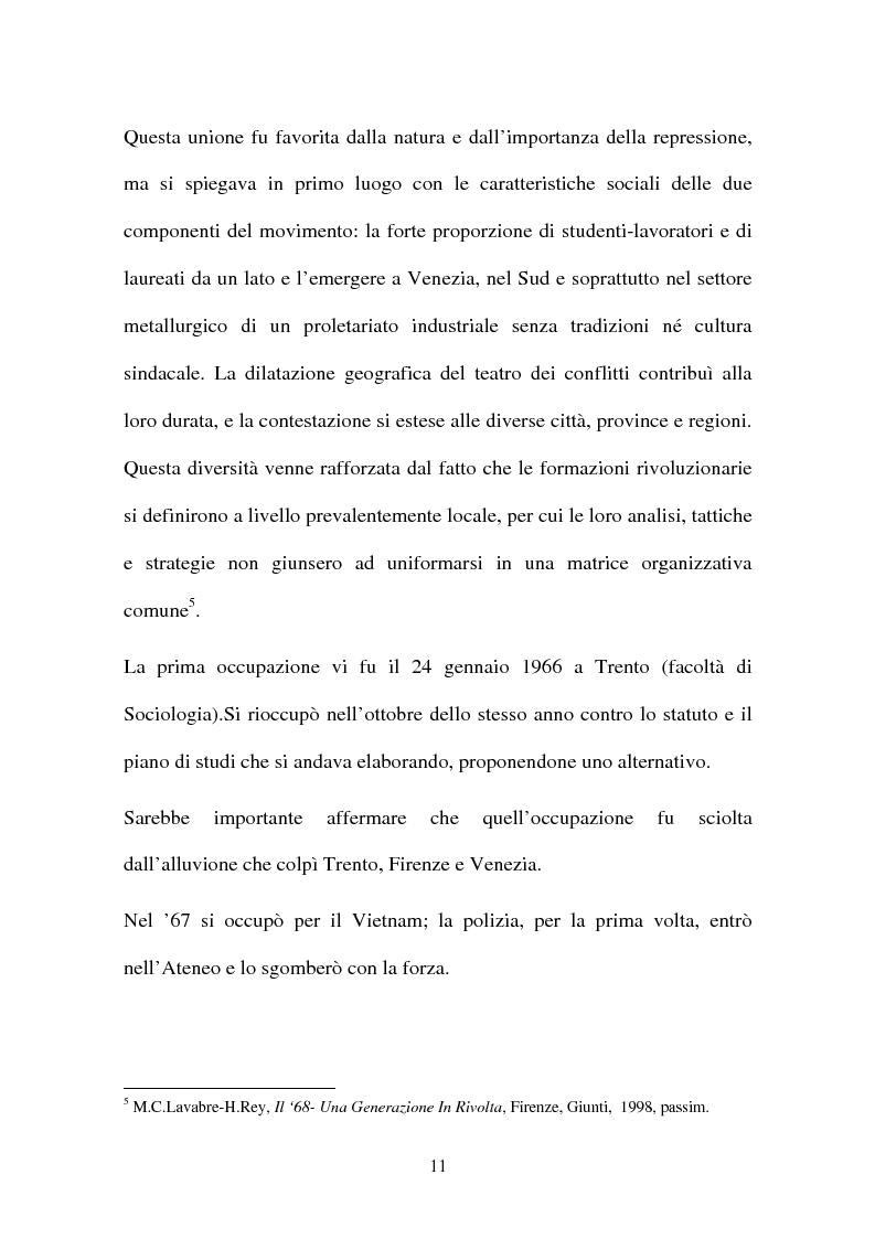 Anteprima della tesi: Rapporti tra partiti politici e movimenti di contestazione giovanili dal 1968 al 1998, Pagina 8