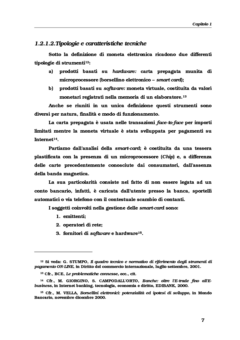 Anteprima della tesi: Gli strumenti e i servizi di pagamento innovativi: funzionamento, soggetti e rischio operativo, Pagina 10