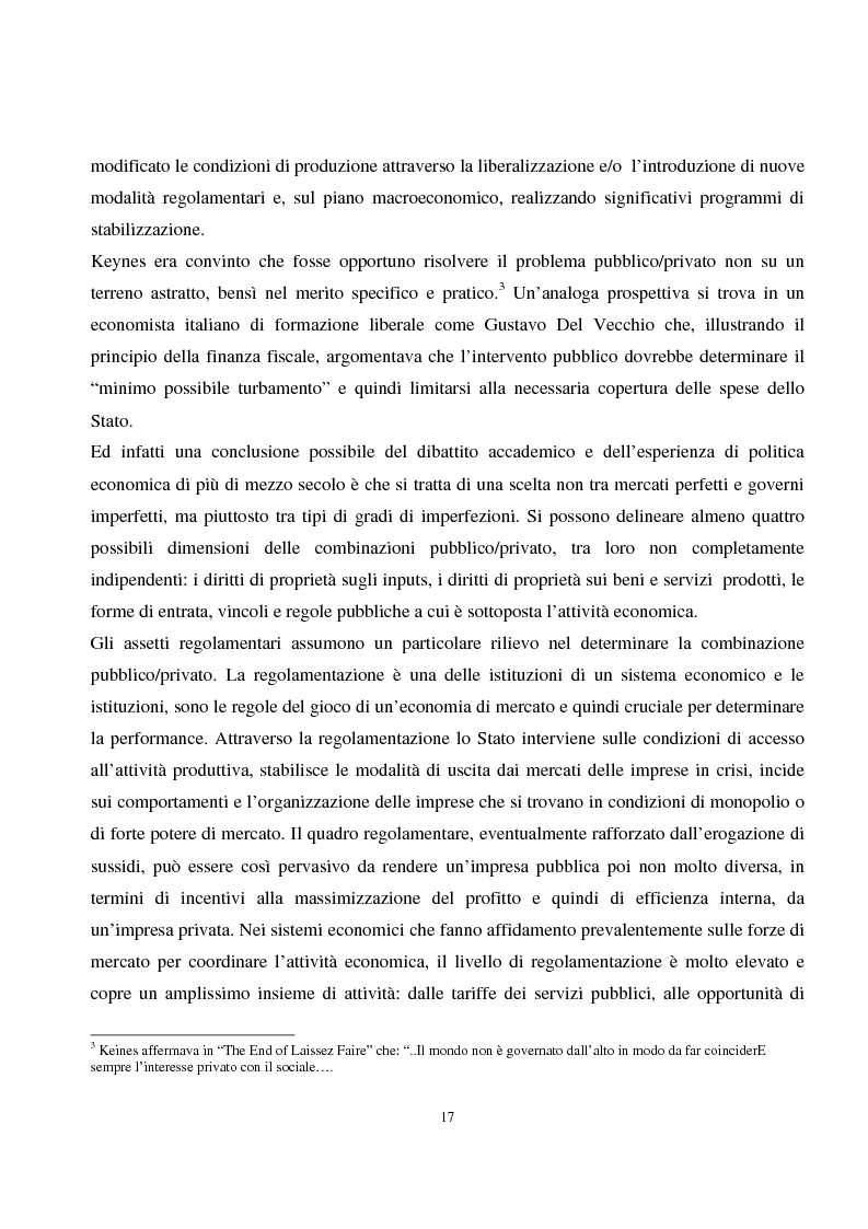 Anteprima della tesi: La privatizzazione nei settori di pubblica utilità. Analisi economica e il caso Italia, Pagina 8