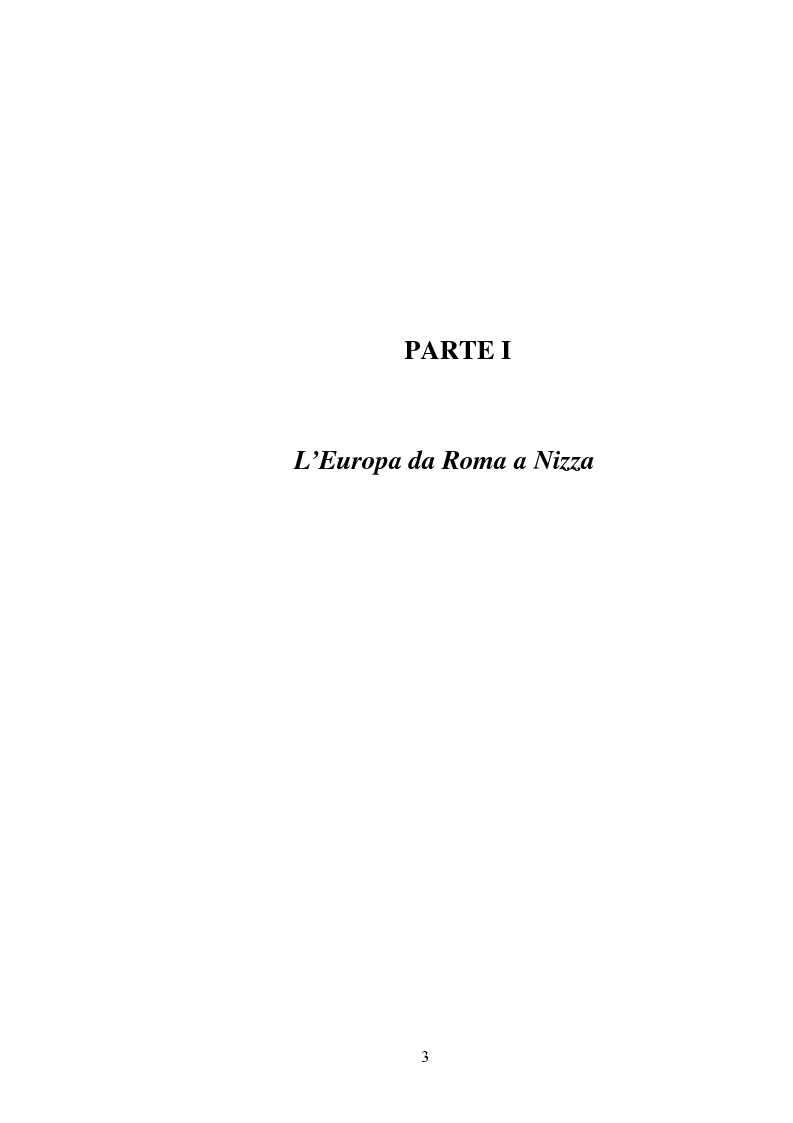 Anteprima della tesi: La ripartizione delle competenze tra l'Unione europea e gli stati membri nella futura Costituzione dell'Europa, Pagina 3