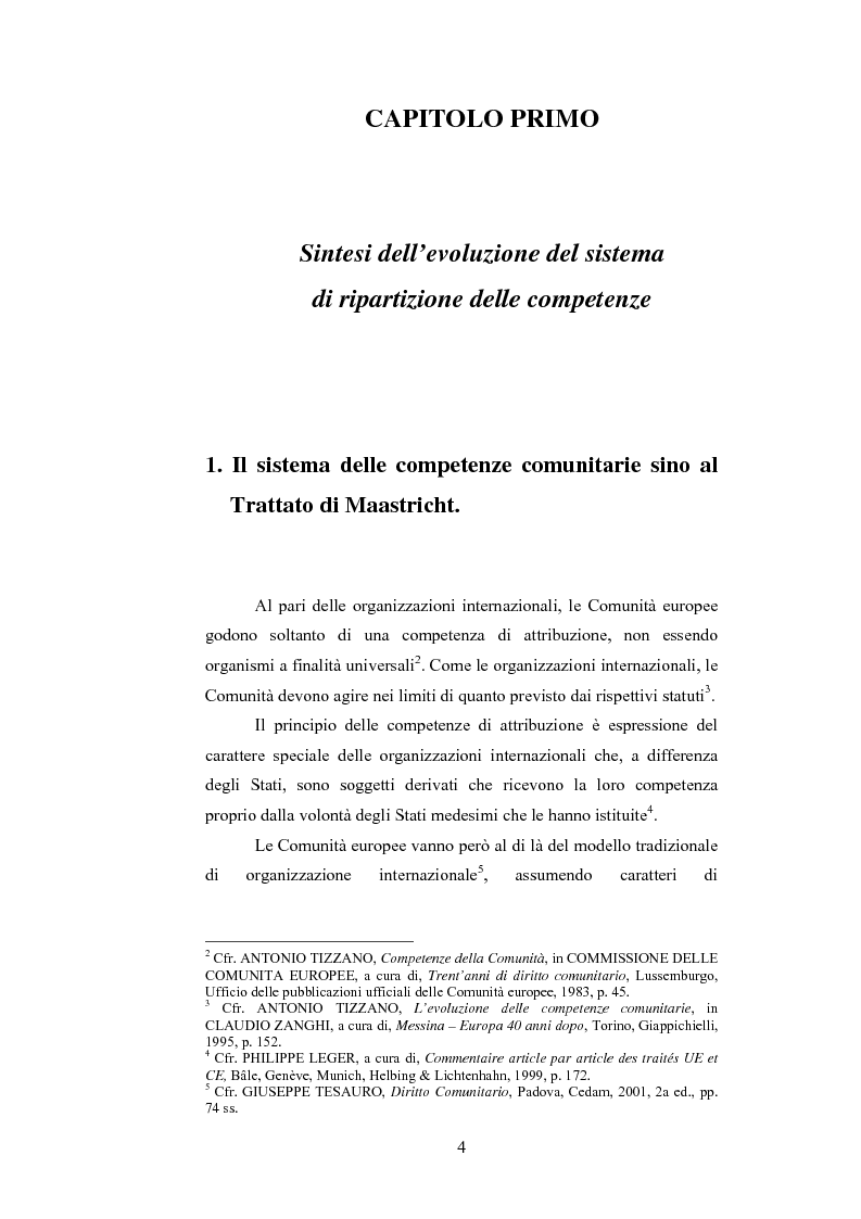 Anteprima della tesi: La ripartizione delle competenze tra l'Unione europea e gli stati membri nella futura Costituzione dell'Europa, Pagina 4
