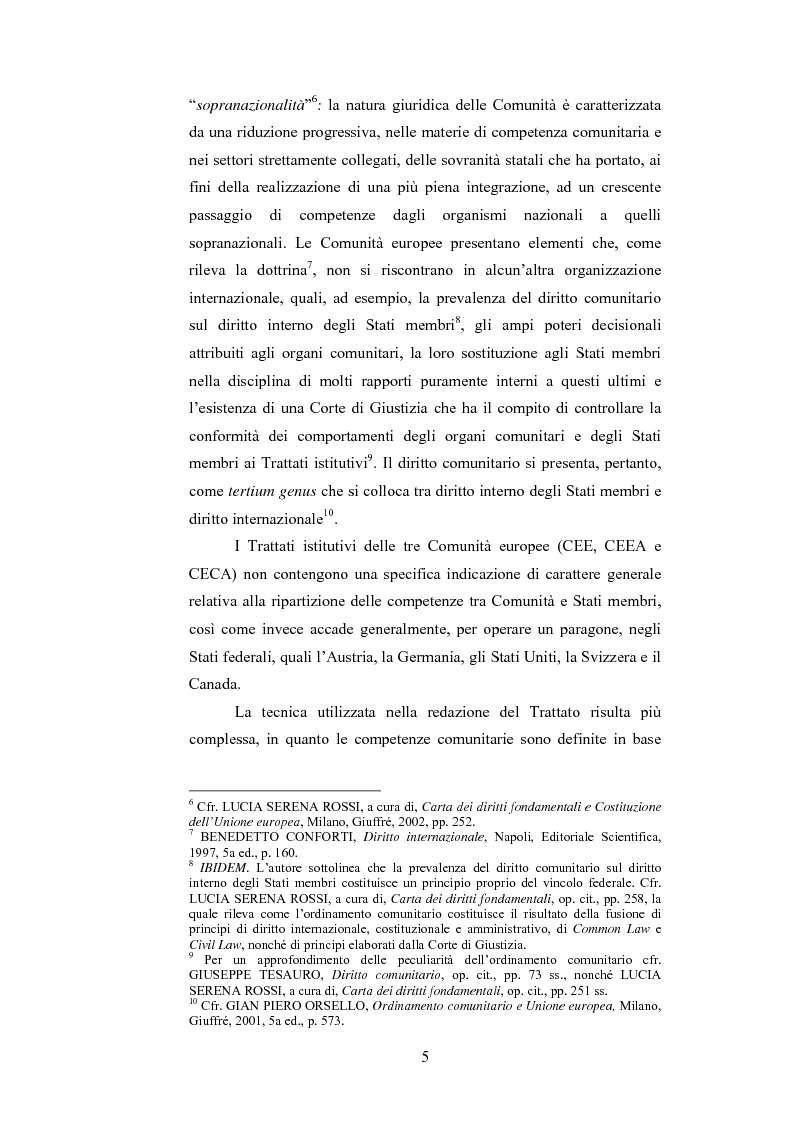 Anteprima della tesi: La ripartizione delle competenze tra l'Unione europea e gli stati membri nella futura Costituzione dell'Europa, Pagina 5