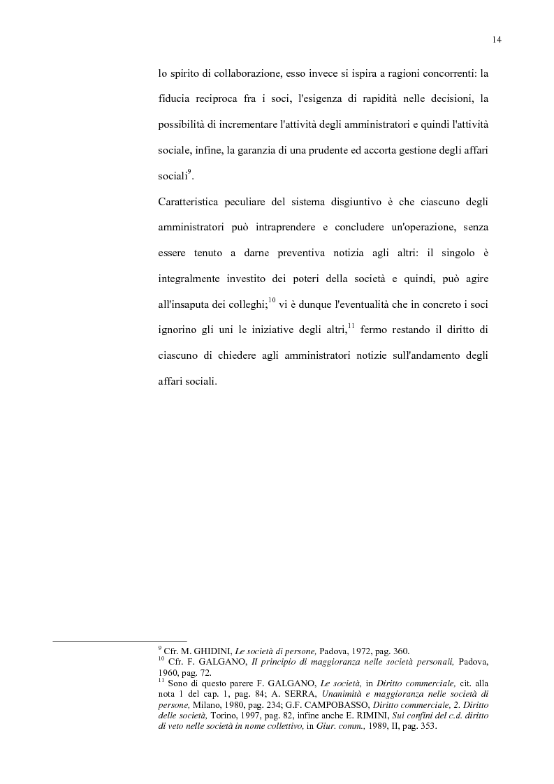 Anteprima della tesi: Modelli di amministrazione e principio di collegialità nelle società di persone, Pagina 10