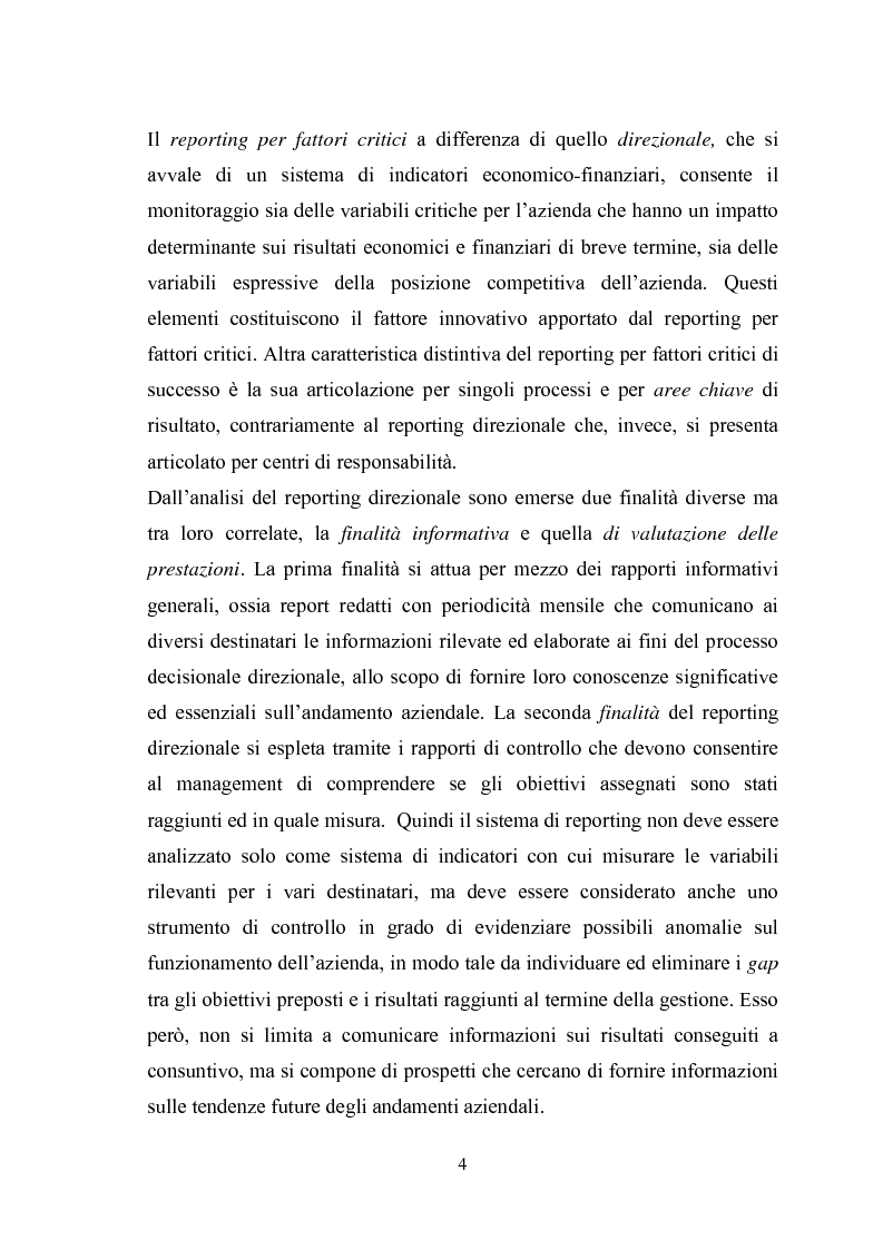 Anteprima della tesi: Il sistema di reporting: il caso Despar Calabria, Pagina 4