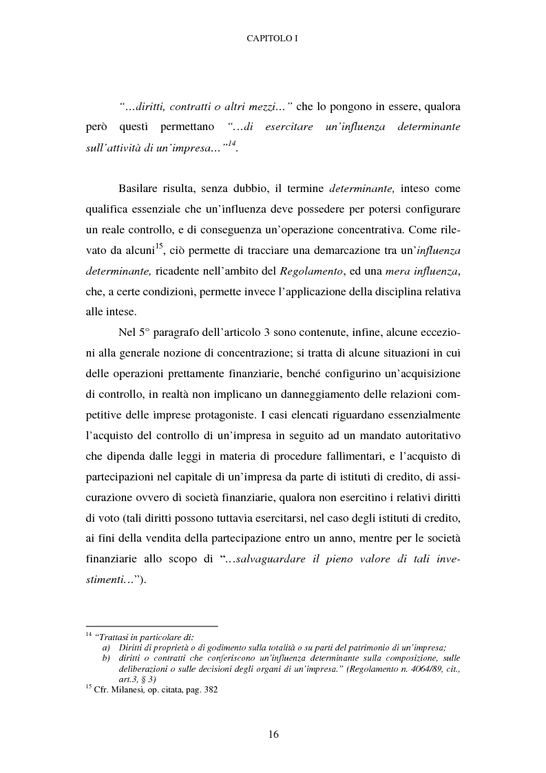 Anteprima della tesi: Evoluzione recente e prospettive di riforma della disciplina comunitaria delle concentrazioni orizzontali, Pagina 10