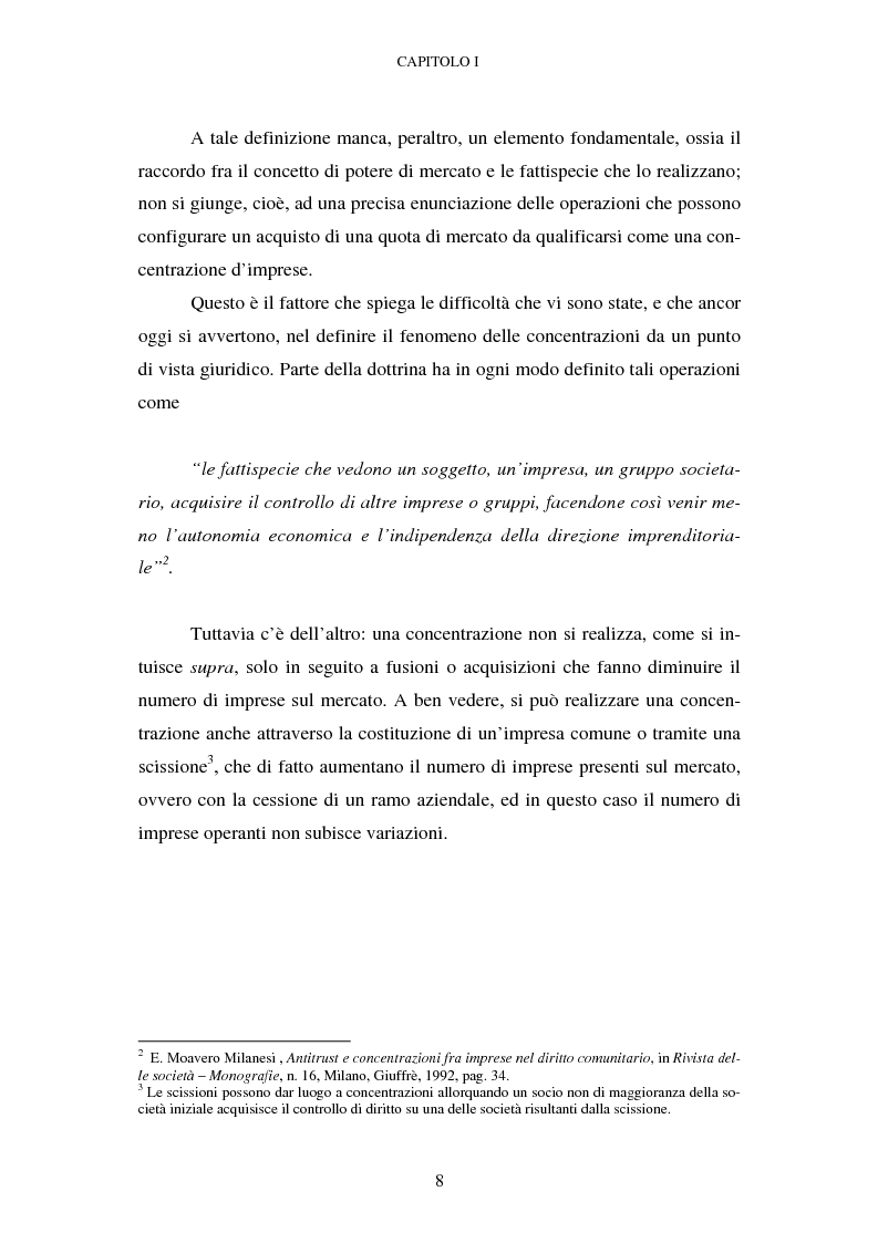 Anteprima della tesi: Evoluzione recente e prospettive di riforma della disciplina comunitaria delle concentrazioni orizzontali, Pagina 2