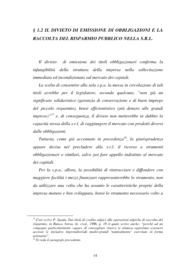 Anteprima della tesi: L'emissione di titoli di debito nella ''nuova'' srl, Pagina 11