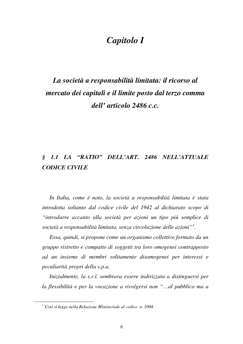 Anteprima della tesi: L'emissione di titoli di debito nella ''nuova'' srl, Pagina 3