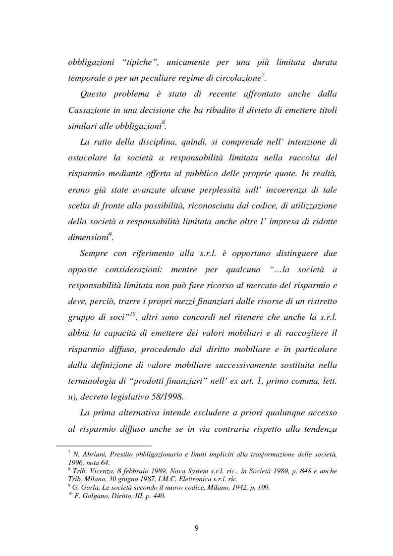 Anteprima della tesi: L'emissione di titoli di debito nella ''nuova'' srl, Pagina 6