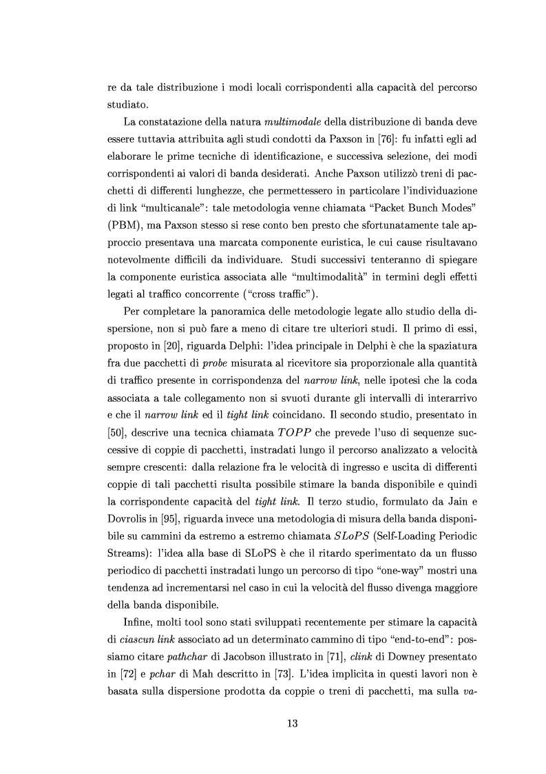 Anteprima della tesi: Tecniche di stima delle risorse di rete per servizi differenziati, Pagina 11