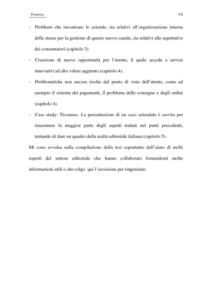 Anteprima della tesi: Editoria on-line: dall'informazione al commercio, limiti attuali e prospettive future, Pagina 2