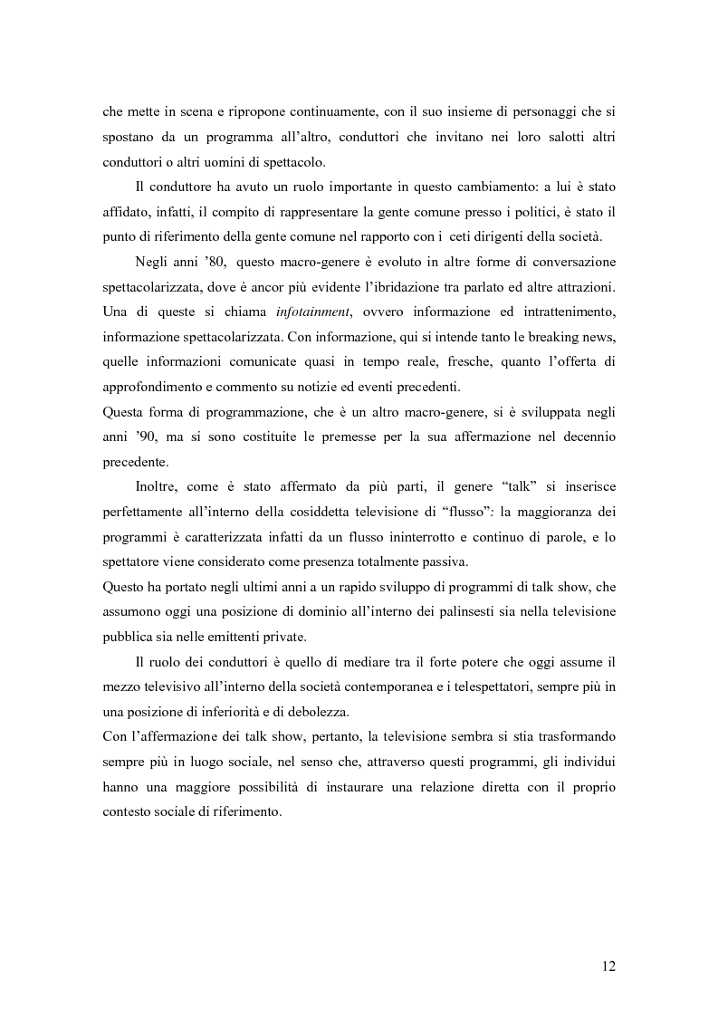 Anteprima della tesi: Il talk show sportivo e la sua evoluzione: analisi comparata di quattro casi specifici. La Domenica Sportiva - Controcampo - Il Processo di Biscardi - Qui Studio a Voi Stadio, Pagina 7