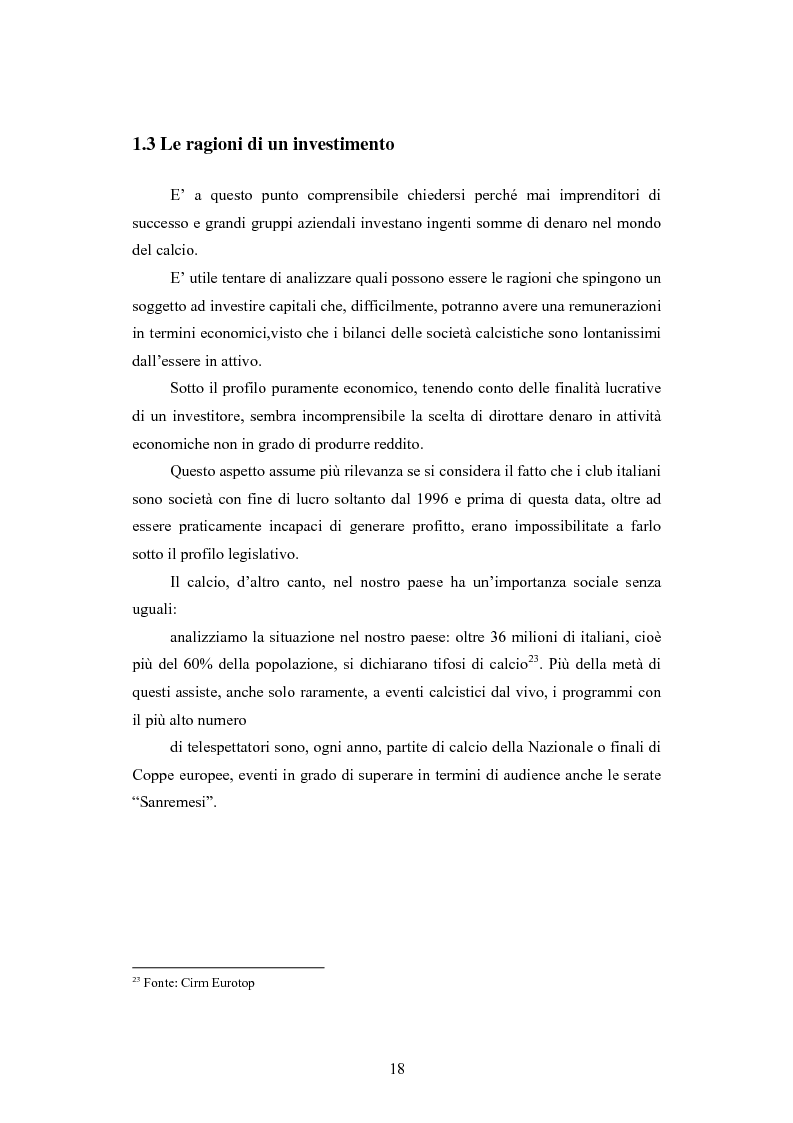 Anteprima della tesi: Problematiche contabili e di bilancio delle società calcistiche, Pagina 15