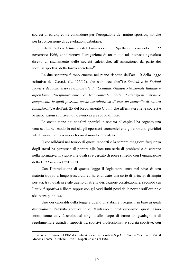 Anteprima della tesi: Problematiche contabili e di bilancio delle società calcistiche, Pagina 7