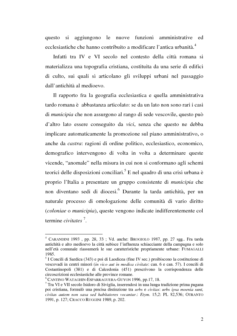 Anteprima della tesi: Sepolture tardoantiche e altomedievali nelle Puglia centro-settentrionale, Pagina 2