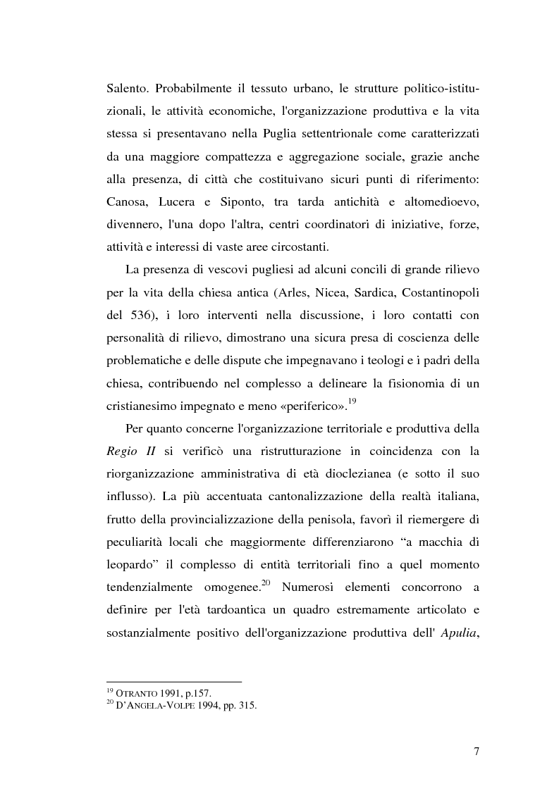 Anteprima della tesi: Sepolture tardoantiche e altomedievali nelle Puglia centro-settentrionale, Pagina 7
