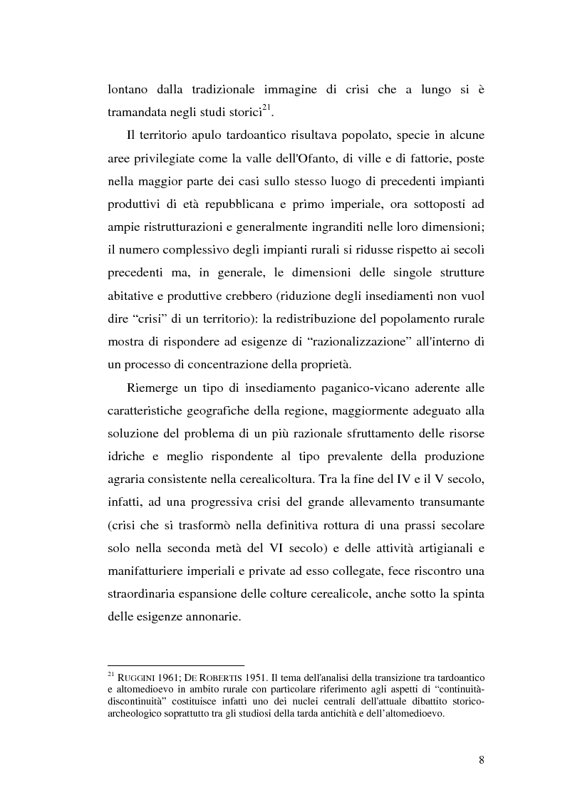 Anteprima della tesi: Sepolture tardoantiche e altomedievali nelle Puglia centro-settentrionale, Pagina 8