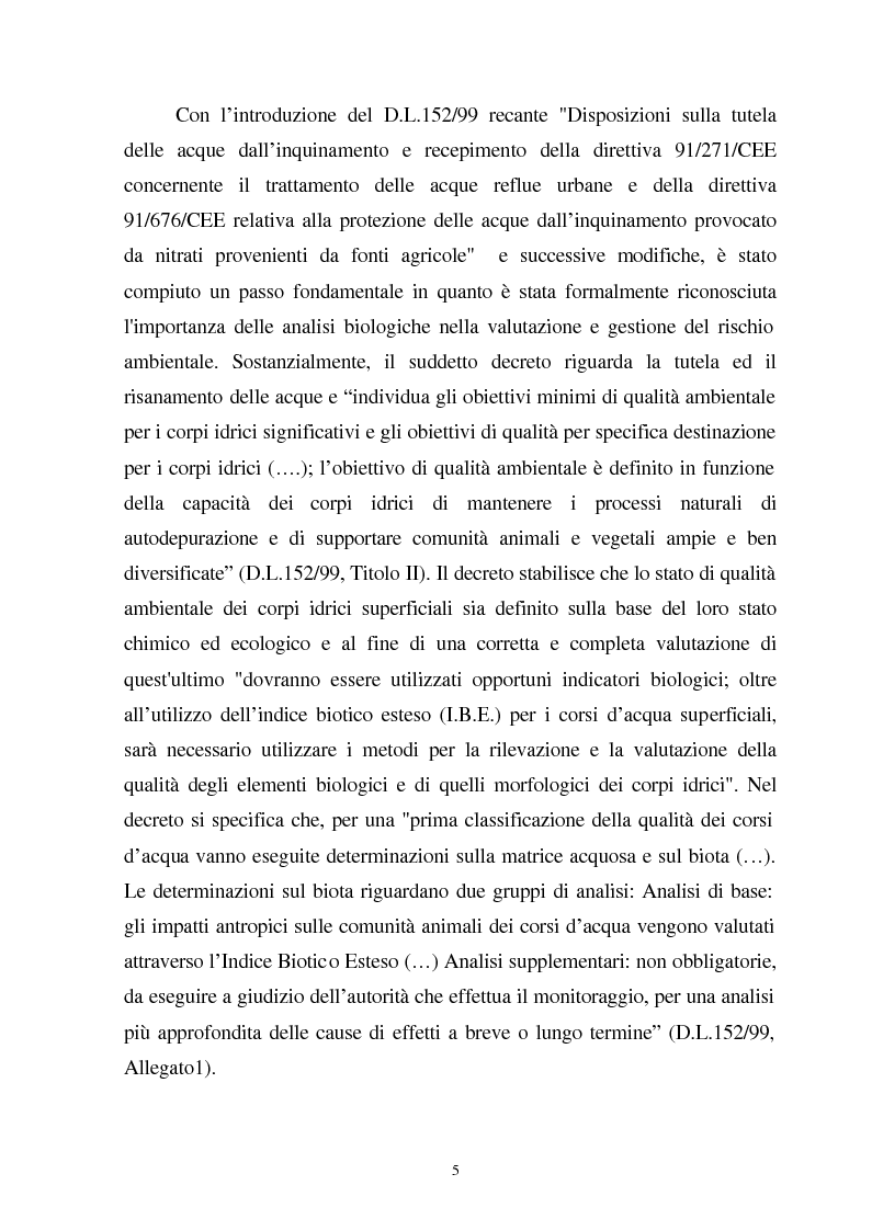 Anteprima della tesi: Valutazione dello stato fisiologico di organismi sentinella (Tapes Philippinarum e Mytilus Galloprovincialis) mediante l'uso di biomarkers, Pagina 5