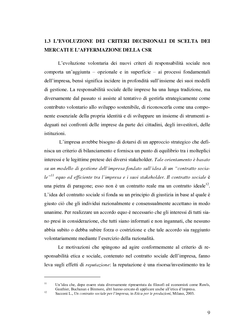 Anteprima della tesi: Il bilancio di sostenibilità: il caso Granarolo, Pagina 11