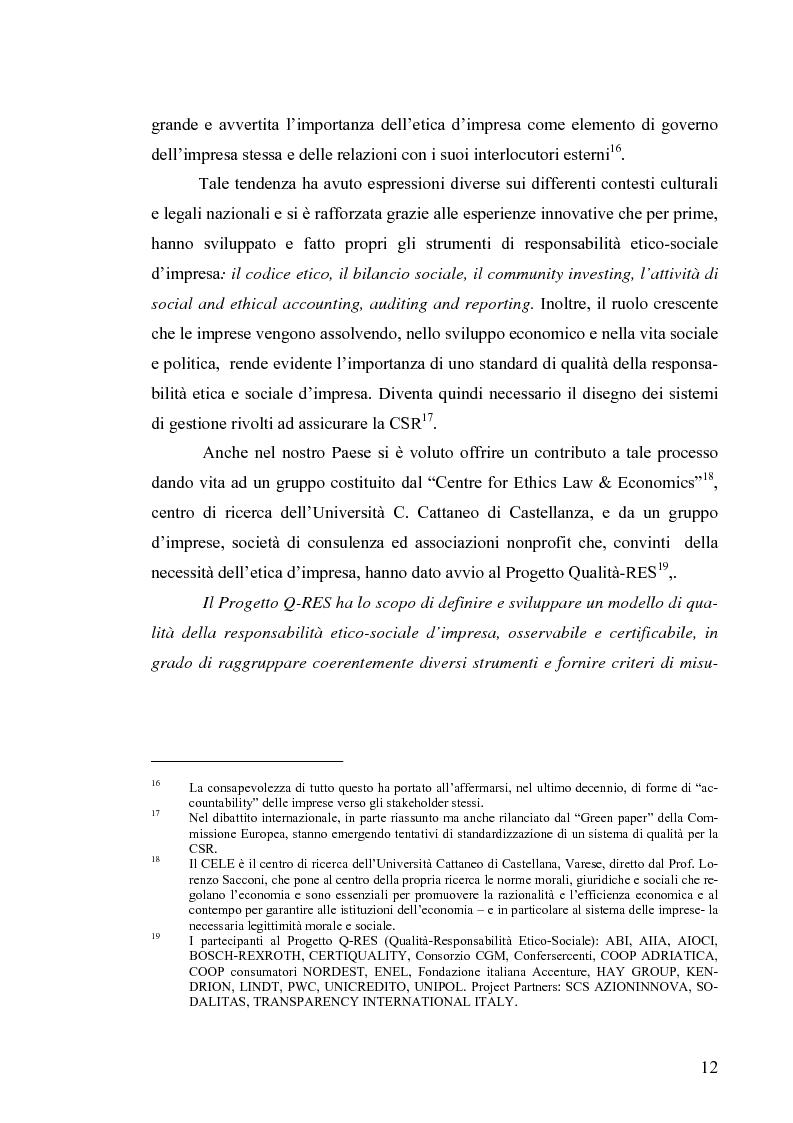 Anteprima della tesi: Il bilancio di sostenibilità: il caso Granarolo, Pagina 14