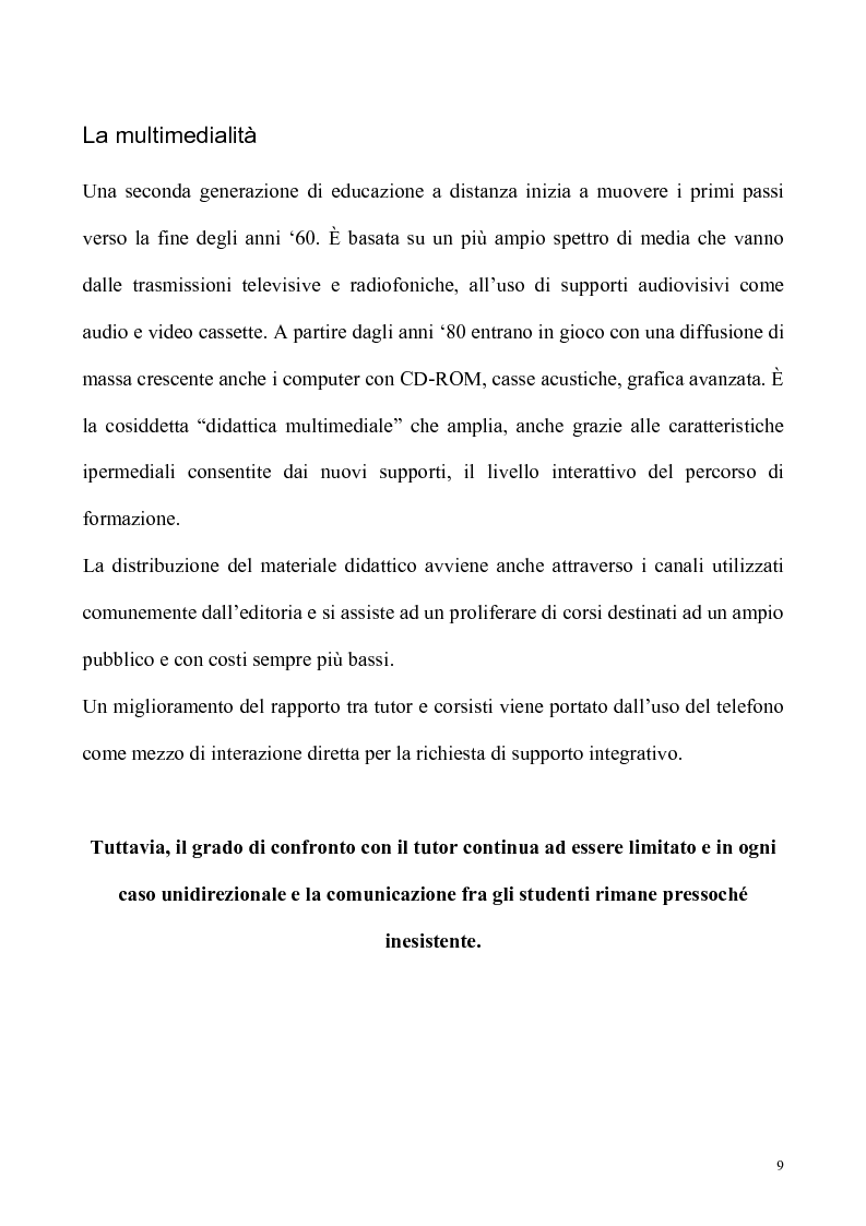 Anteprima della tesi: Monitoraggio delle attività utente nei sistemi di formazione a distanza via rete, Pagina 6