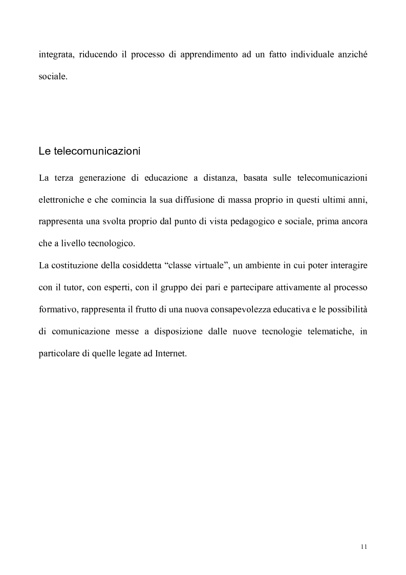 Anteprima della tesi: Monitoraggio delle attività utente nei sistemi di formazione a distanza via rete, Pagina 8