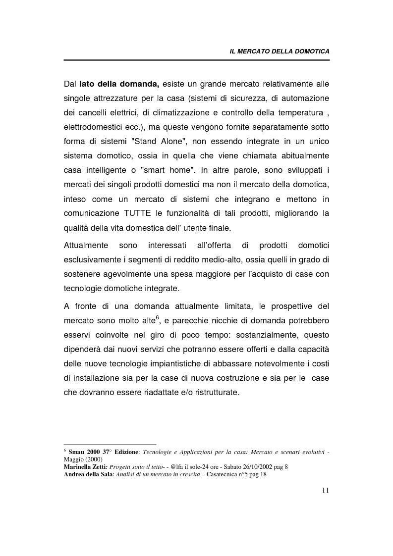 Anteprima della tesi: Relazioni interorganizzative e problematiche connesse allo sviluppo di uno standard tecnologico nel business della domotica: caso Bticino, Pagina 11