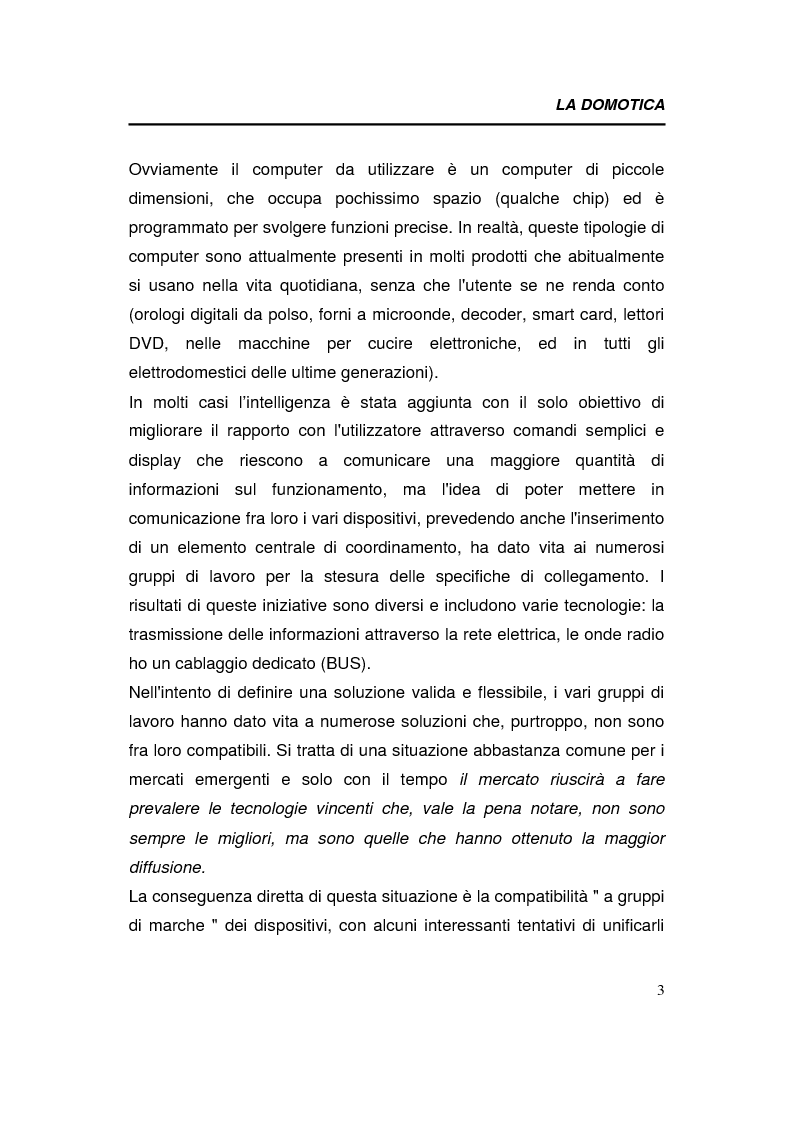 Anteprima della tesi: Relazioni interorganizzative e problematiche connesse allo sviluppo di uno standard tecnologico nel business della domotica: caso Bticino, Pagina 3