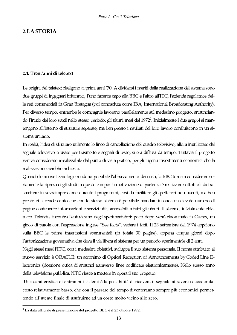 Anteprima della tesi: Il giornale elettronico: informazione e cronaca sul Televideo, Pagina 10