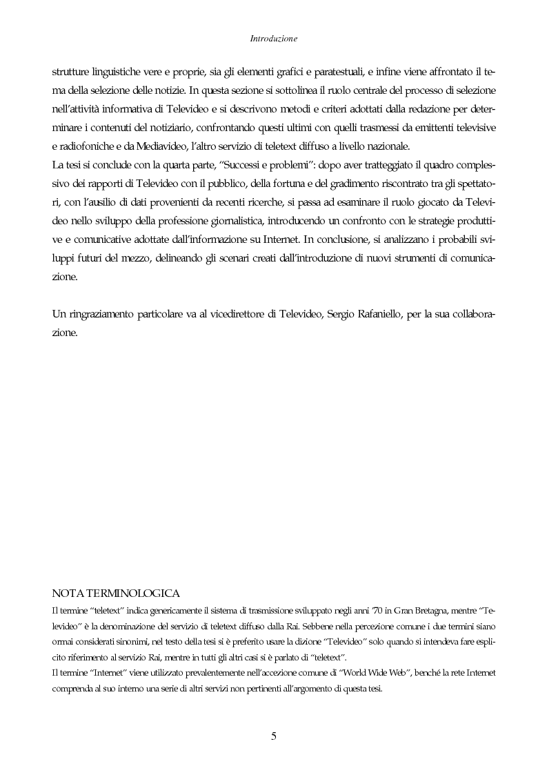 Anteprima della tesi: Il giornale elettronico: informazione e cronaca sul Televideo, Pagina 2