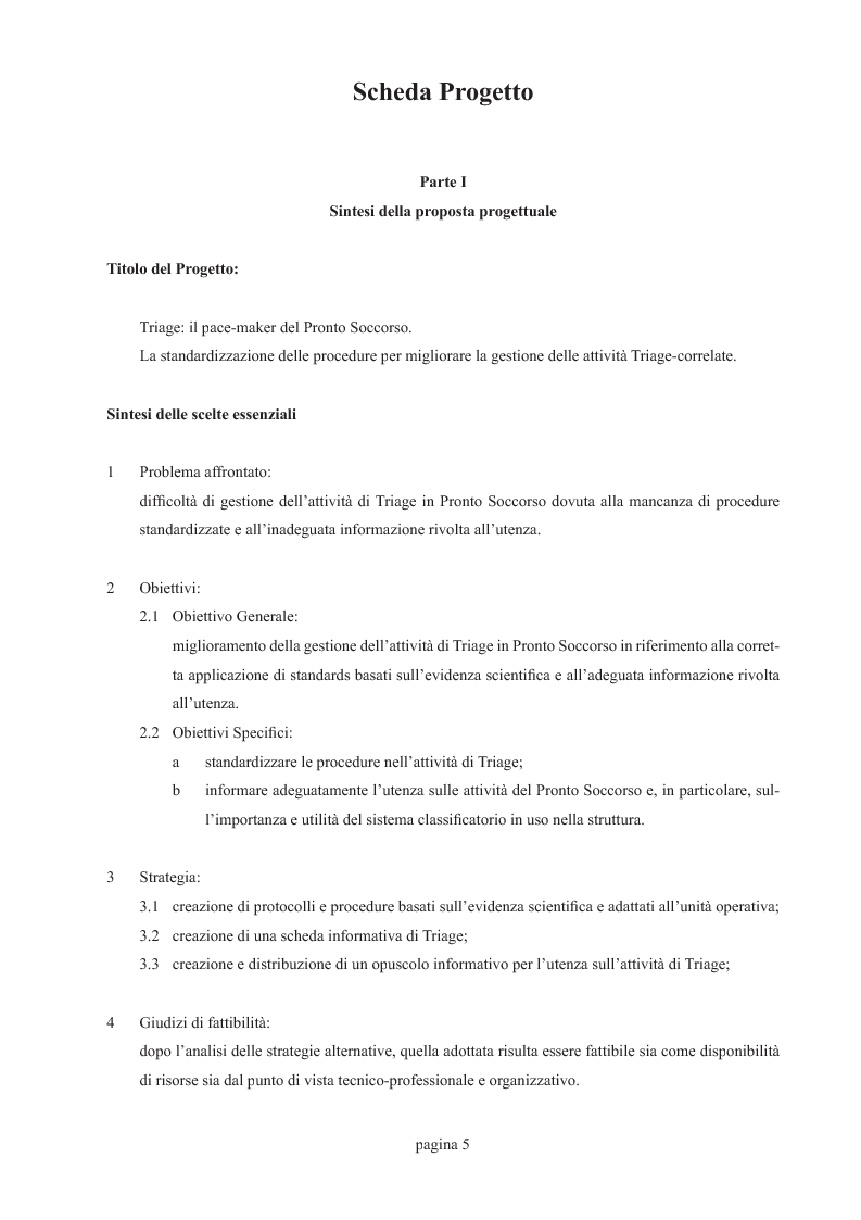 Anteprima della tesi: Triage: il pace-maker del pronto soccorso (la standardizzazione delle procedure per migliorare la gestione delle attività correlate), Pagina 2