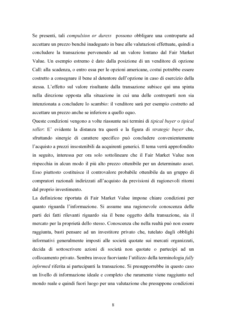 Anteprima della tesi: Fair market value d'impresa: un'analisi delle determinanti economiche, Pagina 5