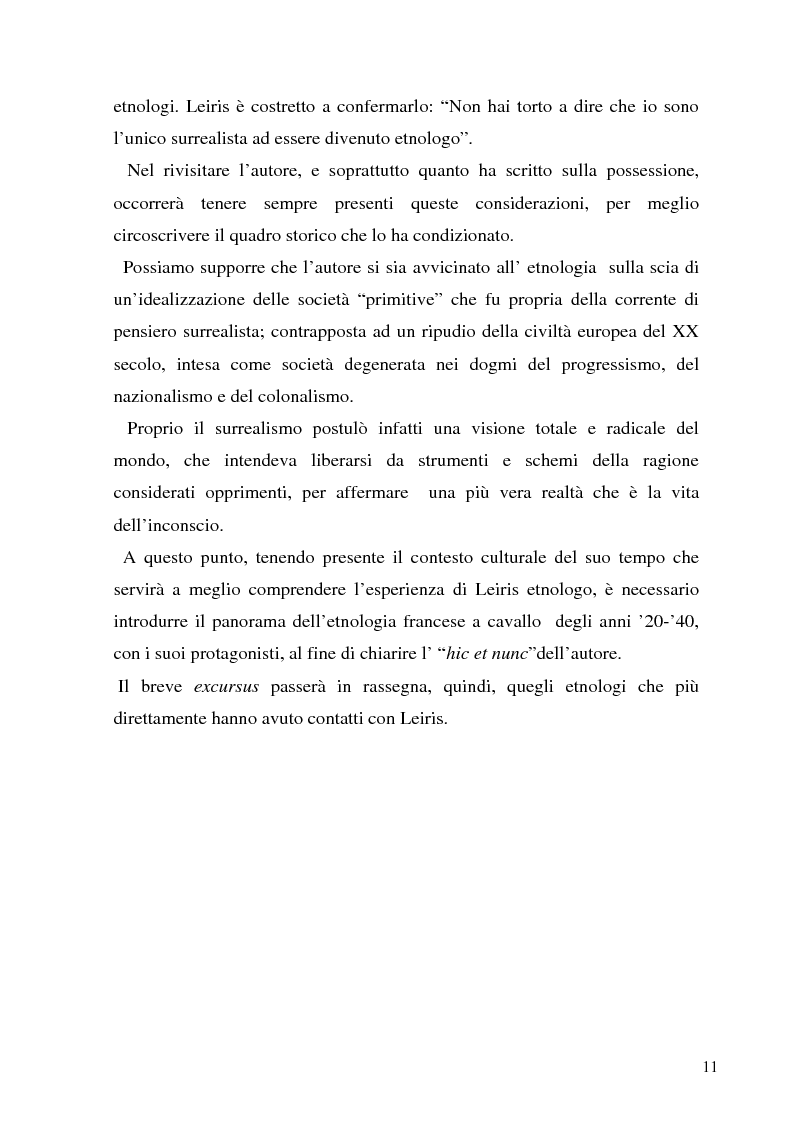 Anteprima della tesi: Rivisitando Michel Leiris: analisi storico-culturale di un autore tra le due guerre, Pagina 7